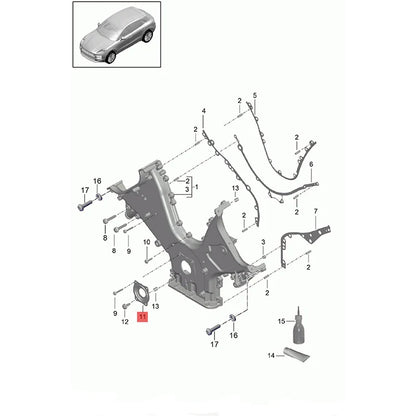 Crankshaft oil seal flange For Porsche Cayenne 92A 9PA Macan 95B Panamera 970 94810191020 94810191003 9481019100