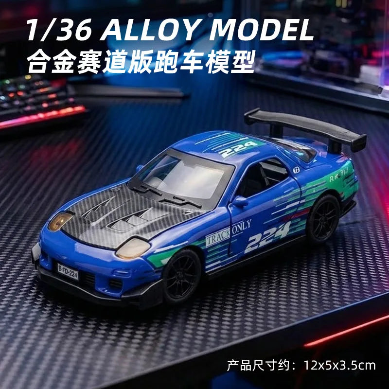 1:36 R34 MX5 RX7 AE86 Diecast Model Car Alloy Simulation Car Model for Display & Collection