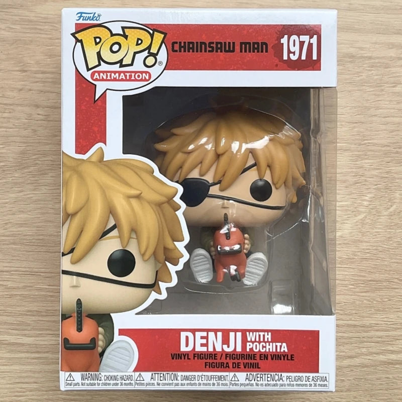 Funko Pop Chainsaw Man Himeno Kishibe Pochita Denji Samurai Sword Vinyl Figure Anime Collectible Model Desktop Ornament Toy Gift