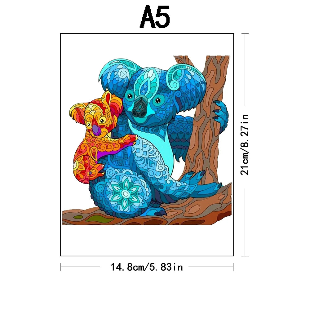 Wooden Puzzle - Adult Unique Alien Advanced Wooden Puzzle Gift - Happiness Tree, Ocean World Animal Jigsaw Puzzles Family Game