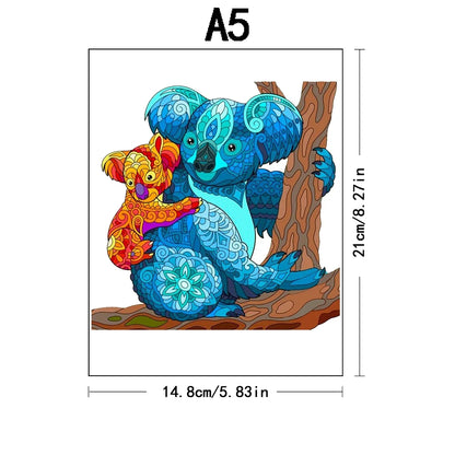 Wooden Puzzle - Adult Unique Alien Advanced Wooden Puzzle Gift - Happiness Tree, Ocean World Animal Jigsaw Puzzles Family Game