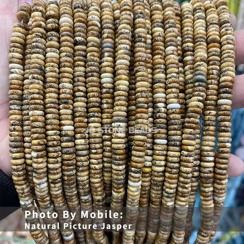 6x2mm Natural Stone Amethyst Pink Quartz Flat Rondelle Bead Smooth Loose Bead for Jewelry Making DIY Bracelet Necklace Accessory