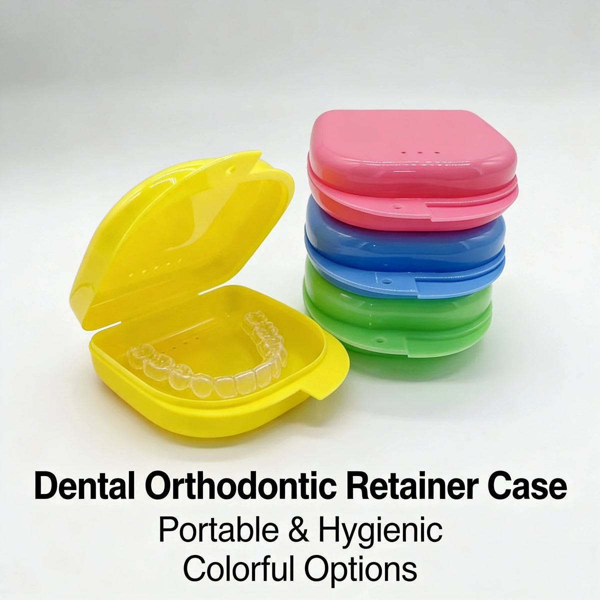 50pcs Denture Storage Box Dental Orthodontic Braces Retainer False Teeth Protective Case Prosthesis Teeth Container Boxes