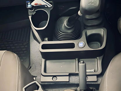 Car Center Console Storage Box Cup Holder Organizer Tray with USB for Toyota Land Cruiser LC70 71 75 76 79 2009-2020 Accessories