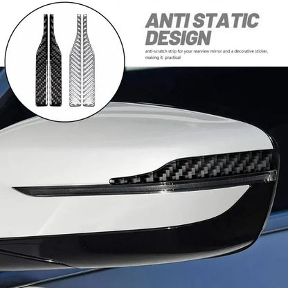 2Pcs Universal Car Rearview Mirror Anti-Collision Anti-Scratch Reflective Strips Auto Decor Protective Stickers Car Accessories