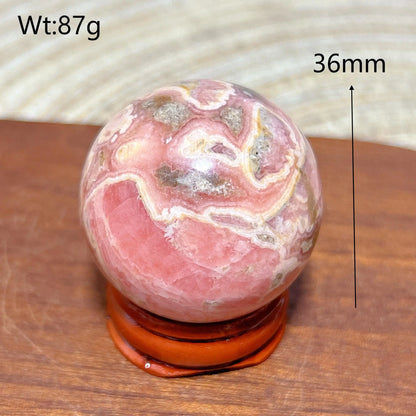 High Quality Natural Crystals Argentina Rhodochrosite Druzy Sphere Healing Gemstones Home Decorations Room Decor Jewelry Gift