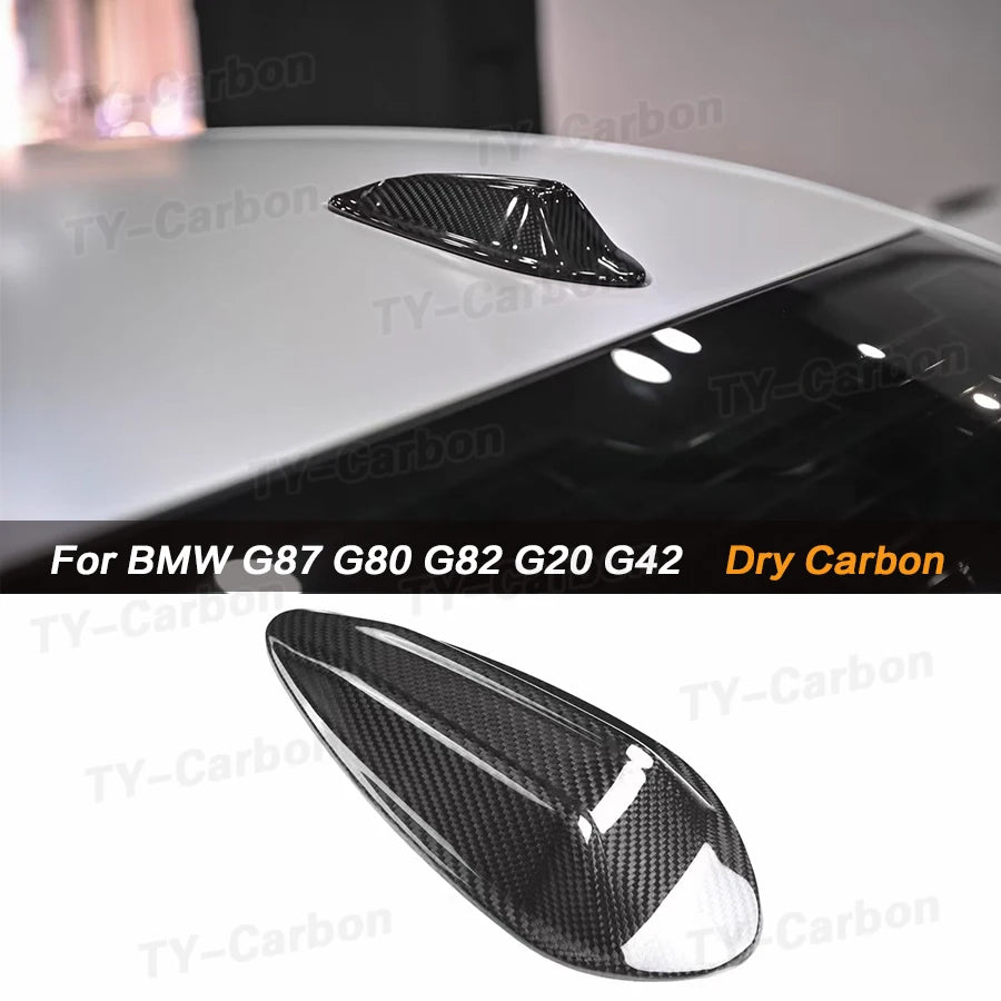For BMW 2 3 Series G20 G80 M3 G82 M4 G42 G87 M2 2022+ Dry Carbon Fiber Exterior Roof Antenna Cover Dome Antennae Shell Trim Cap