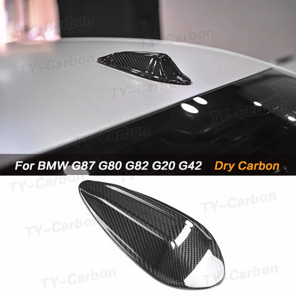 For BMW 2 3 Series G20 G80 M3 G82 M4 G42 G87 M2 2022+ Dry Carbon Fiber Exterior Roof Antenna Cover Dome Antennae Shell Trim Cap