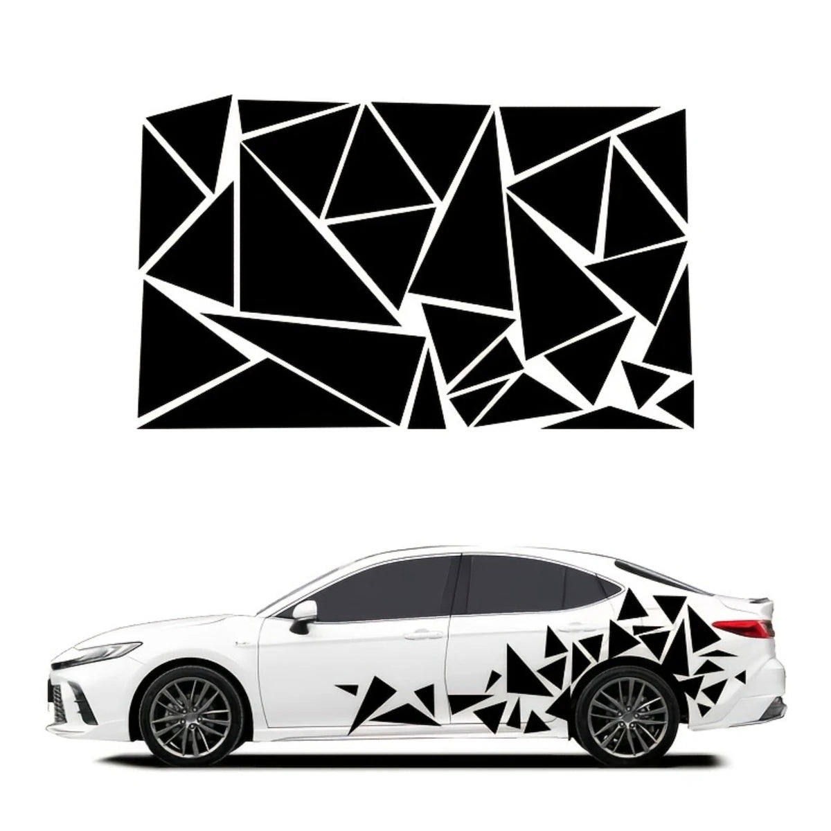 1pc Freestanding Triangles Graphics Car Sticker Decal Decoration SUV Truck Vehicle Camping Rv Vinyl car modification Sticker