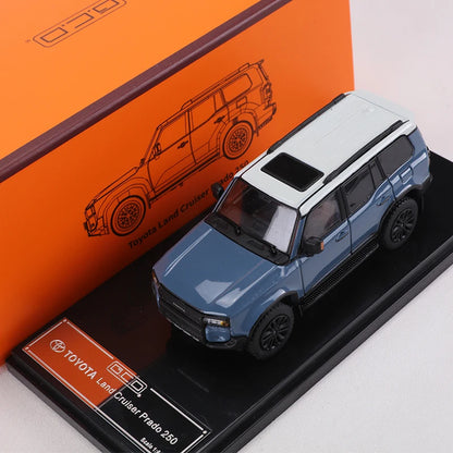 GCD 1:64 Land Cruiser Prado 250 Blue Alloy Model Car