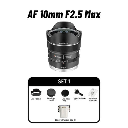 7artisans 10mm F2.5 MAX AF Full Frame Large Aperture Fisheye Auto Camera Lens for Sony E FE Nikon Z Panasonic Lumix Sigma L