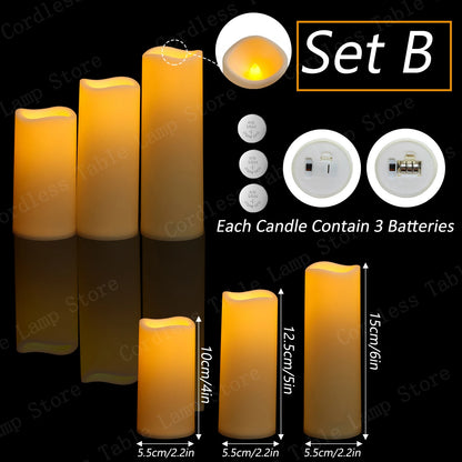9-300Pcs Led Candles for Wedding Artificial Candle Concert Flameless Candle Battery Operated Pillar Candle for Table Centerpiece