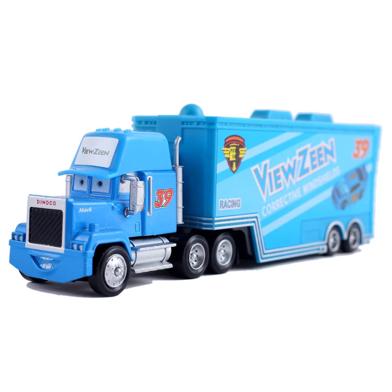 Pixar Car 2 Car 3 Storm Jackson Truck Lightning McQueen No：4 28 33 63 Container Truck Die Casting Mack Model Child Birthday Gift
