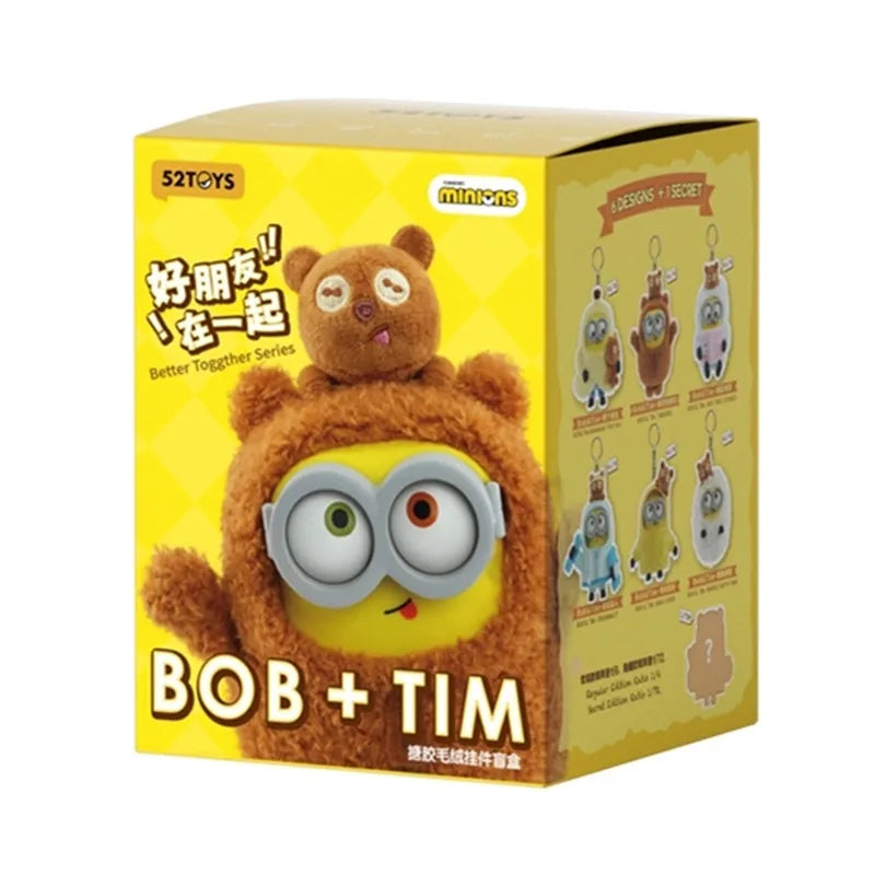 Hot New BOB&TIM Minions Better Together Series Anime Cute Cartoon Gifts Box Keychains Figure Model Trendy Toys Gifts