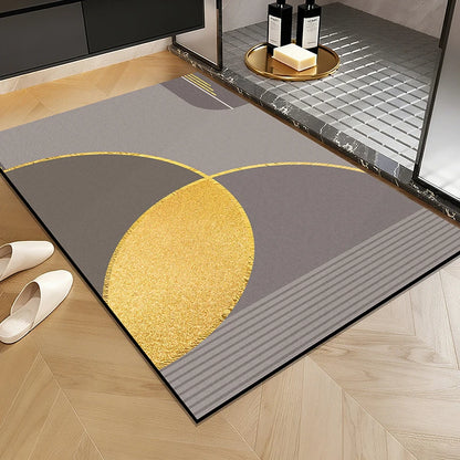 1 Elegant Style Diatomaceous Earth Material Machine Washable Rectangular Bathroom Mat, Absorbent Pad, and Entrance Door Mat