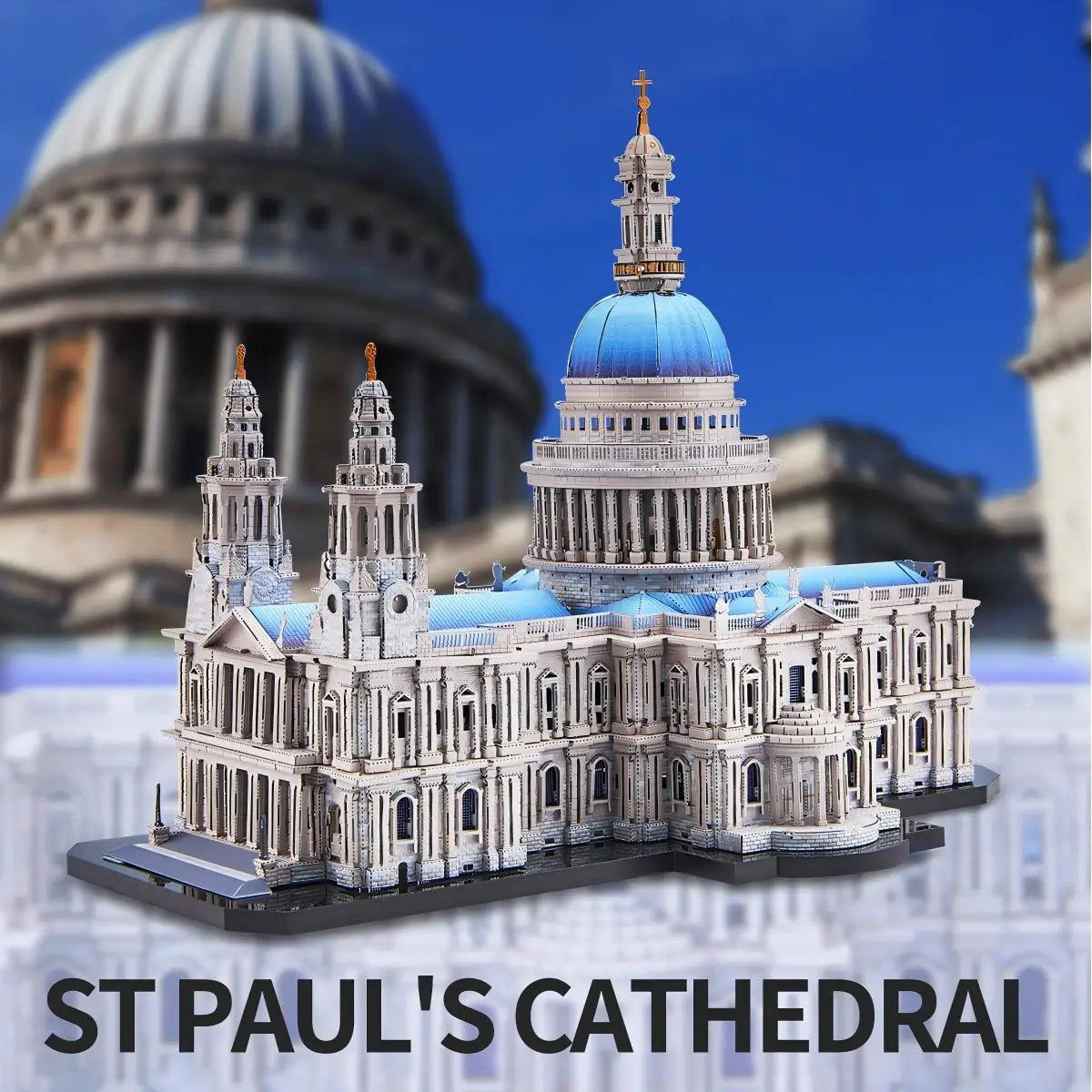 Piececool 3D Metal Model Kits St. Paul's Cathedral Building Blocks 3D Metal Puzzles for Adult Brain Teaser DIY Model Jigsaw Gift
