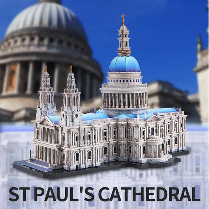 Piececool 3D Metal Model Kits St. Paul's Cathedral Building Blocks 3D Metal Puzzles for Adult Brain Teaser DIY Model Jigsaw Gift