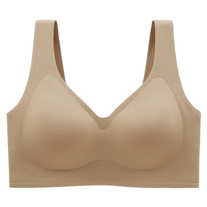 Multi-Color Solid Pattern Jelly Latex Girls' Bra Plus Size Adjustable Removable Steel Ring Everyday Spandex Marks Made