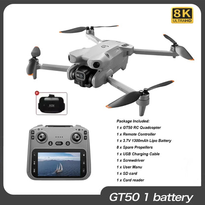 2026 NEW Original GT50 PRO RC Drone 8K HD Dual Cameras WiFi GPS 20mins Flight Aerial Photography Quadcopter Remote Control Toys