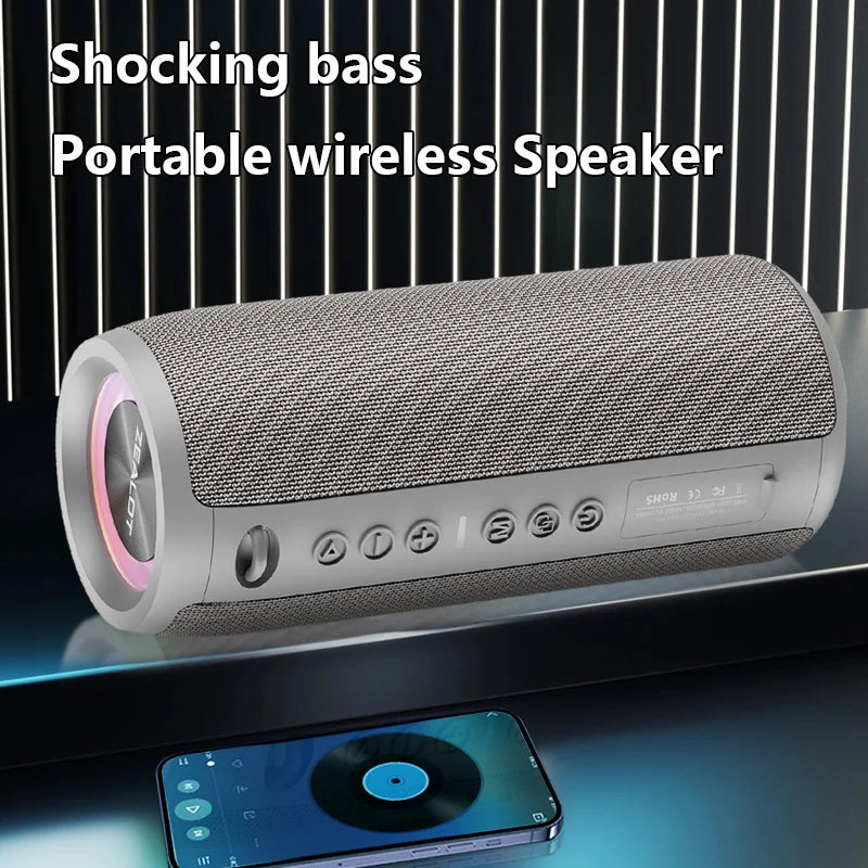 ZEALOT S51 Pro 40W Wireless Speakers, Outdoor Portable Subwoofer Speaker, Waterproof IPX 6,  Dual Pairing,5200mAh Battery.