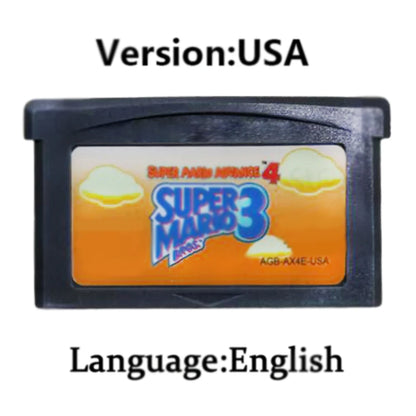 Mario GBA Games cards EUR USA Version GBA Game Cartridge 32 Bit Video Game Console Card Series Super  Wario Land4