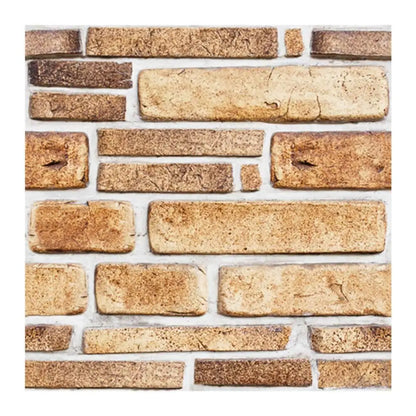 3D Wall Sticker Self-adhesive Faux Stone Wall Panel Peel and Stick Tile Backsplash for Kitchen Bathroom Waterproof Tile Sticker