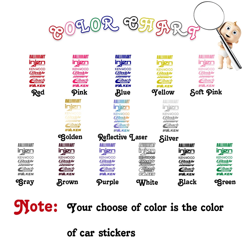 1pc Funny injzn kenwood text bike sticker Car Stickers And Decals Carbon Sticker Auto Sticker Home Decor Wall Stickers