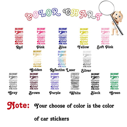 1pc Funny injzn kenwood text bike sticker Car Stickers And Decals Carbon Sticker Auto Sticker Home Decor Wall Stickers