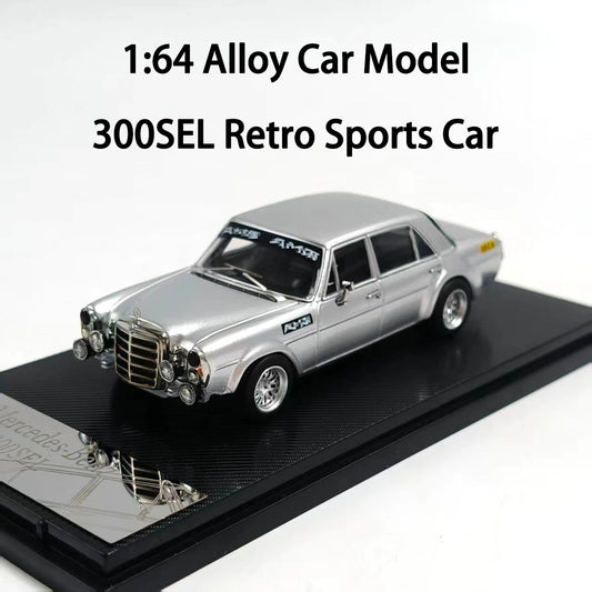 1:64 Alloy Diecast Model Car 300SEL Classic | High Simulation Metal Vehicle | Mini Collectible Display Toy | Car Model Gift