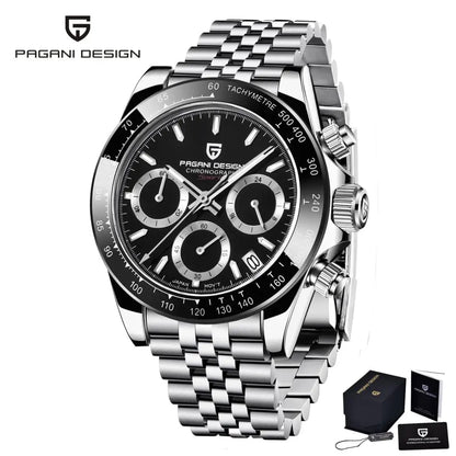 PAGANI Design PD1644 Men Quartz Watches Top Brand Luxury Sports Sapphire Stainless Steel Waterproof Chronograph Reloj Hombre