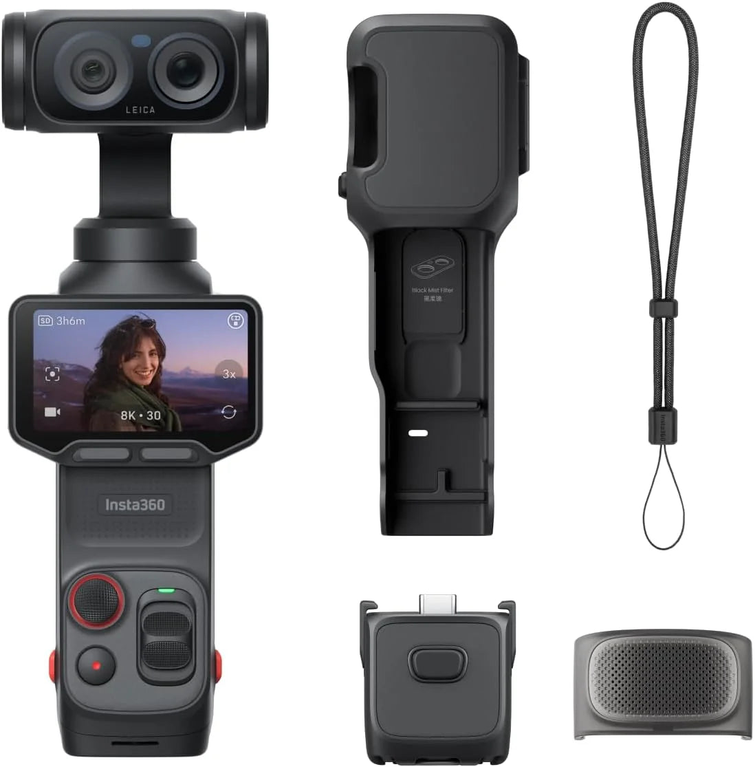 Insta360 Luna Ultra Dual Lens Gimbal Camera 8K 1 Inch Sensor Detachable OLED Touch Screen Vlog Pocket Cam Standard Bundle