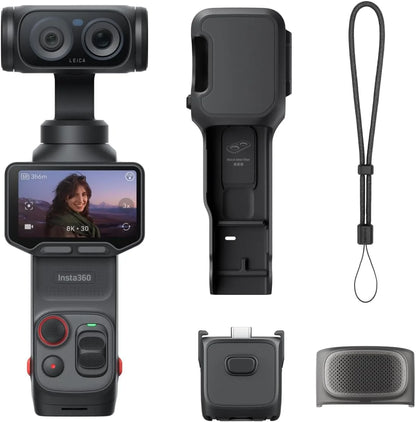 Insta360 Luna Ultra Dual Lens Gimbal Camera 8K 1 Inch Sensor Detachable OLED Touch Screen Vlog Pocket Cam Standard Bundle