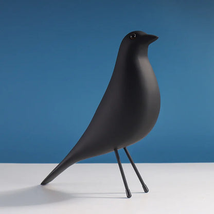 Nordic Style Bird Resin Statue, Modern Minimalist Sculpture Decorative Ornament for Bedroom Living Room Study Office