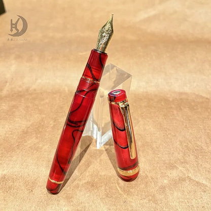 JX 21 Luxury Premium Business Writing Acrylic Calligarphy Pen, Unique Design Souvenir Fountain Pen, Ideal for Executive