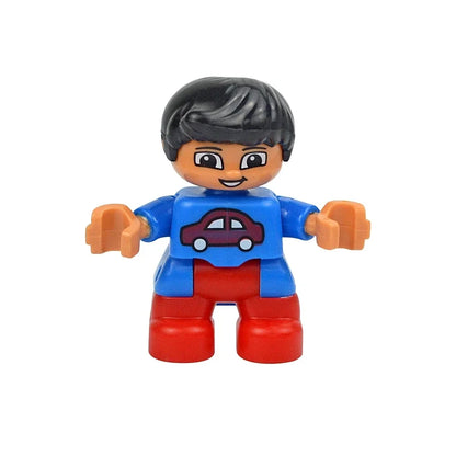 Figures Dolls Big Size Building Blocks Family Action Workers Doctor Police Farmer Compatible Large Bricks Duploes Kid Toys