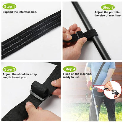 TINSOL Universal Nylon Padded Belt Shoulder Strap Harness for Brush Cutter Trimmer Lawn Mower Garden Tool Gas Cutter Accessories