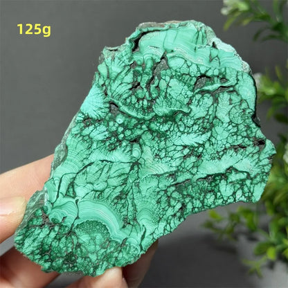 Natural High-Quality And Beautiful Malachite Slate Mineral Raw Stone Therapy Meditation Prayer Energy Home Decoration+Bracket