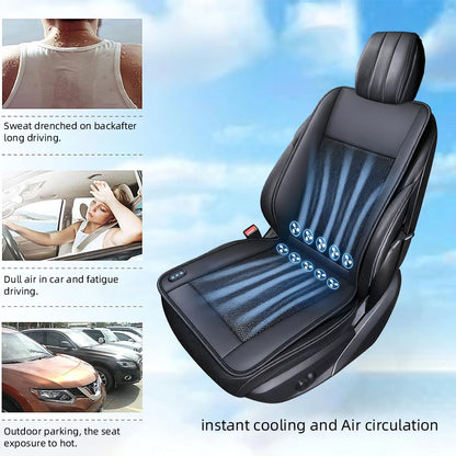 E-ACE 3-in-1 Large Truck 12V&24V Car Mounted Ventilation Cooling Heating Massage Seat Cushion Truck Blowing Cool Seat Cushion