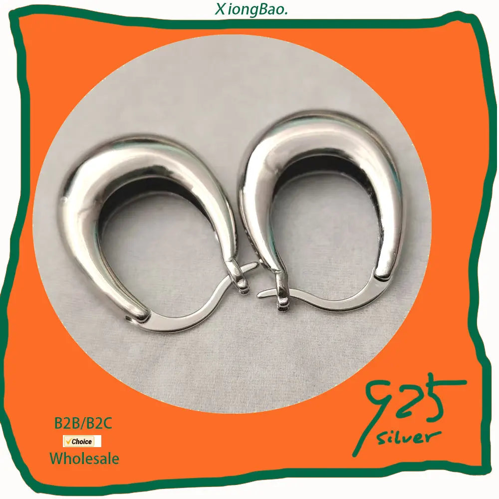 925 Sterling Silver Geometry Asymmetric Earring for Women Girl Simple Office Jewelry Gift Dropshipping