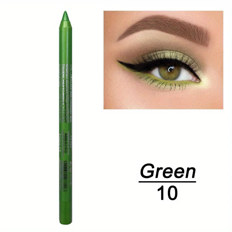 1pcs Waterproof Eyeliner Set with Glitter Effect, Includes Eye Shadow & Highlighter Pens, Colorful Makeup Kit for Stunning Looks