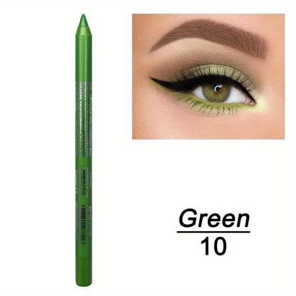 1pcs Waterproof Eyeliner Set with Glitter Effect, Includes Eye Shadow & Highlighter Pens, Colorful Makeup Kit for Stunning Looks
