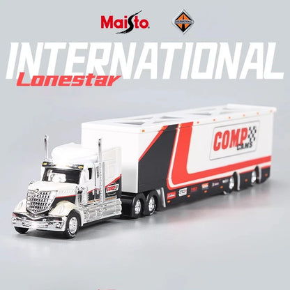 Maisto 1:64 MACK Anthem 2019 FORD LoneStar Transport Casting Manufacturing Trailer Model Simulation Model Alloy Car Collection