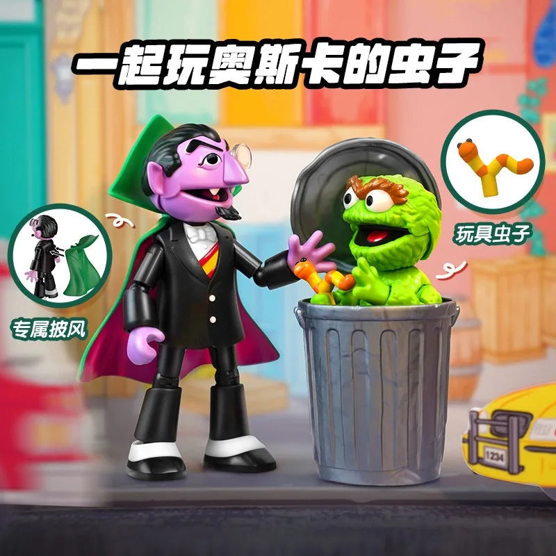 BLOKEES Sesame Street Building Blocks Kawaii Aimo Anime Cartoon Assembled Toy Desktop Model Children's Holiday Gifts
