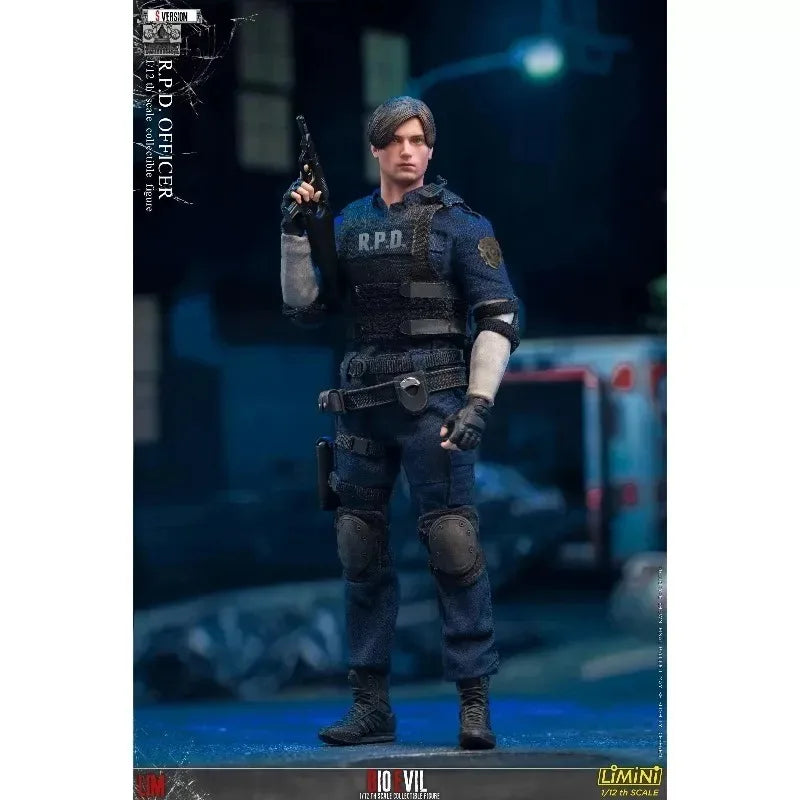 【SHIP IMMEDIATELY】LIMTOYS LiMiNi Resident Evil 2 Series Officer Leon Kennedy Deluxe Version 1/12 Action Figure Gift Toys Collect