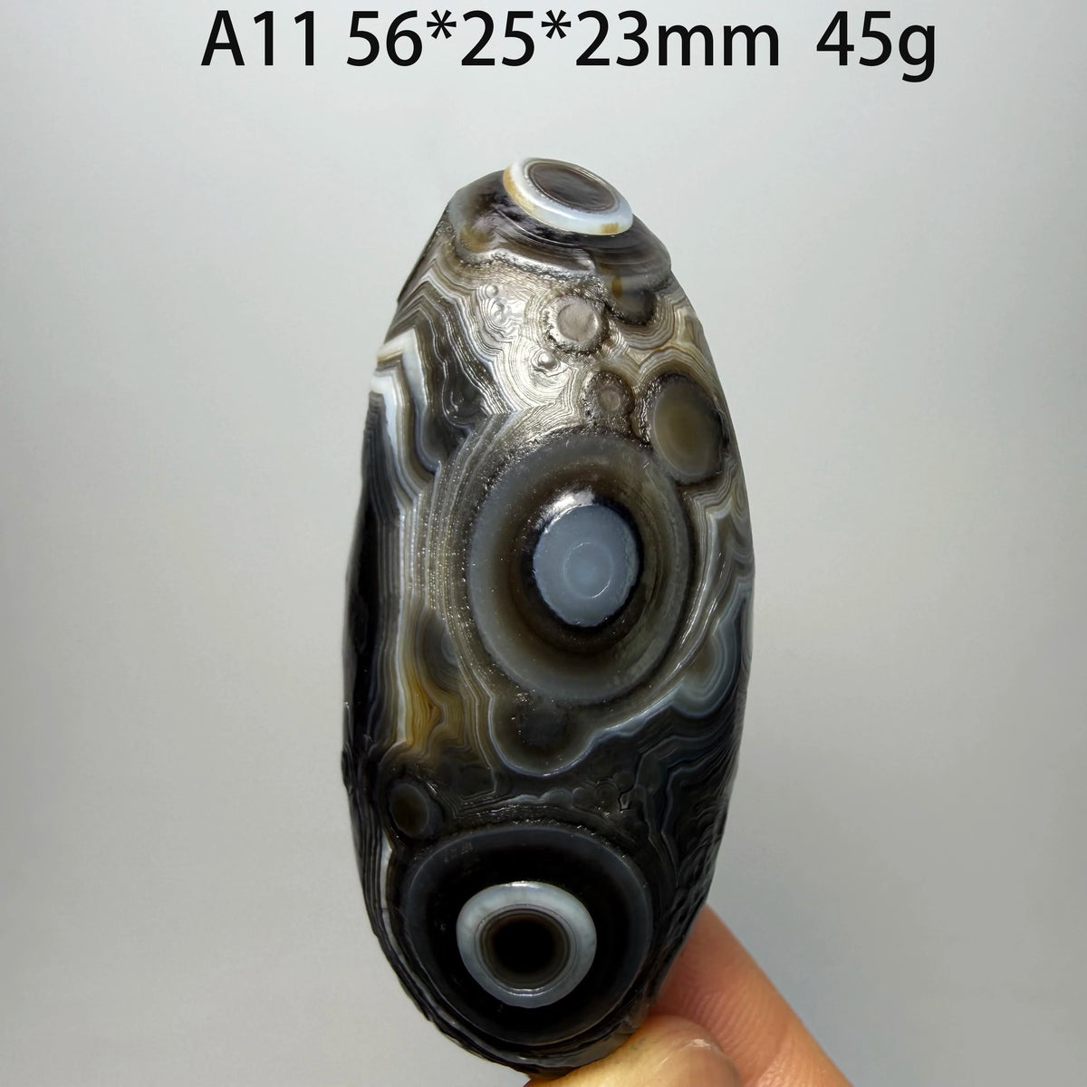 Natural Sardonyx Agate Alxa Gobi Eye Mineral Specimen Energy Crystal Chakra Reiki Healing Stone for Garden Home Decor  A4-2-24