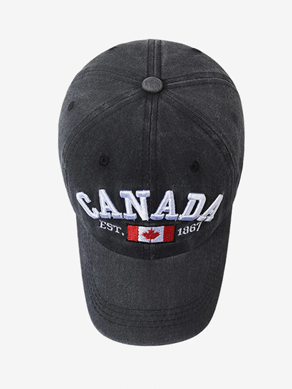 1 Unisex Outdoor Embroidered CANADA Baseball Cap - Adjustable, Sun-Protective & Casual, Ideal for Spring & Autumn Travel