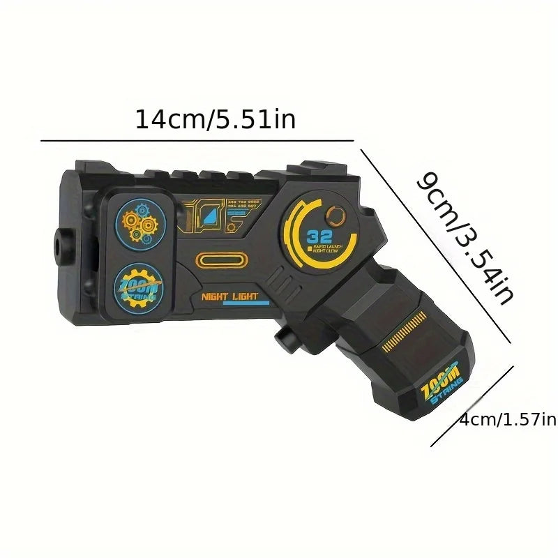 Glow in the Dark Luminous String Rope Launcher One-Click Interactive Stress Relief Toy for Kids Party Gift