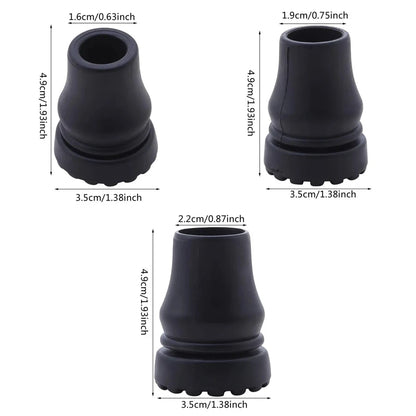 2Pcs Rubber Cane Tips Heavy Duty Walking Cane Tips Anti-Slip Replacement for Canes Walking Sticks Hiking Sticks Seniors Crutches