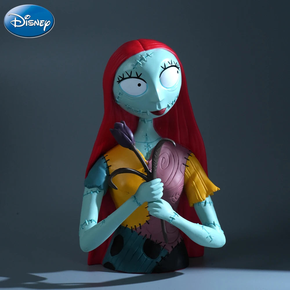 Disney The Nightmare Before Christmas Jack Sally Piggy Bank Collectible Figure Money Box Desktop Ornament Home Decor Gift