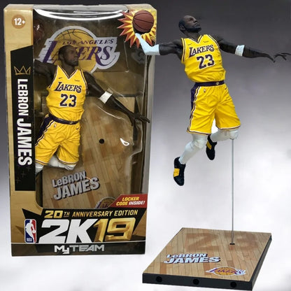 McFarlane NBA Basketball Stand / 2K19 LeBron / 17th Generation Trophy Kobe / Jordan's Last Shot Action Figure